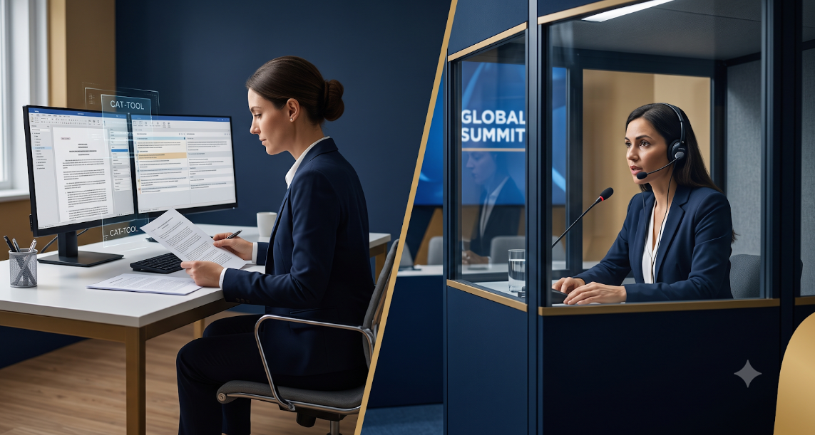 Scopri la differenza tra interprete e traduttore. Esplora competenze, ruoli e settori per scegliere il servizio linguistico ideale per il tuo business.